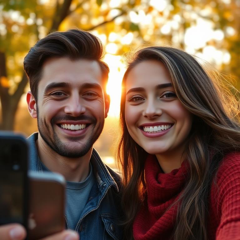 Couple at golden hour – photo