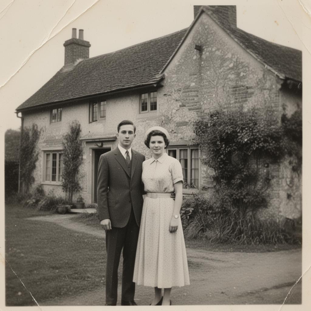 Restored vintage 1960s couple – photo