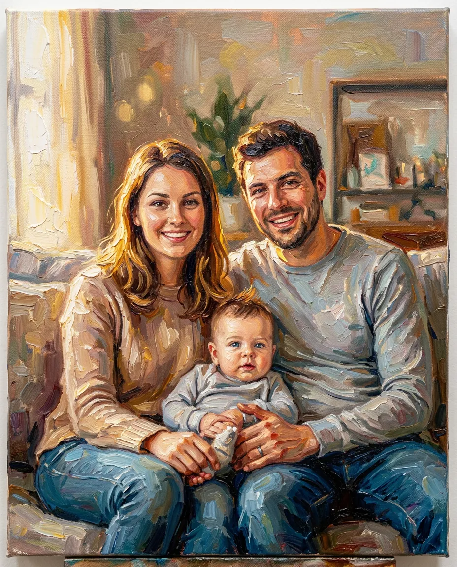 Portrait of a loved one — painted version