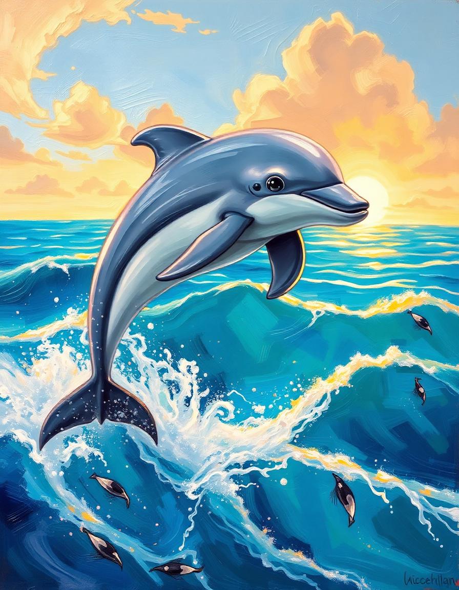 Swimming with Dolphins storybook cover